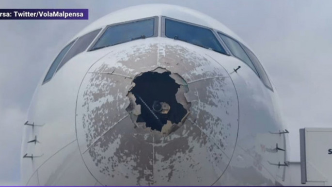 Photo of video | Un avion care decolase din Milano a fost lovit de grindină: Aeronava a aterizat de urgență la Roma